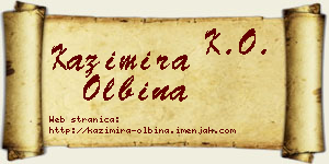 Kazimira Olbina vizit kartica